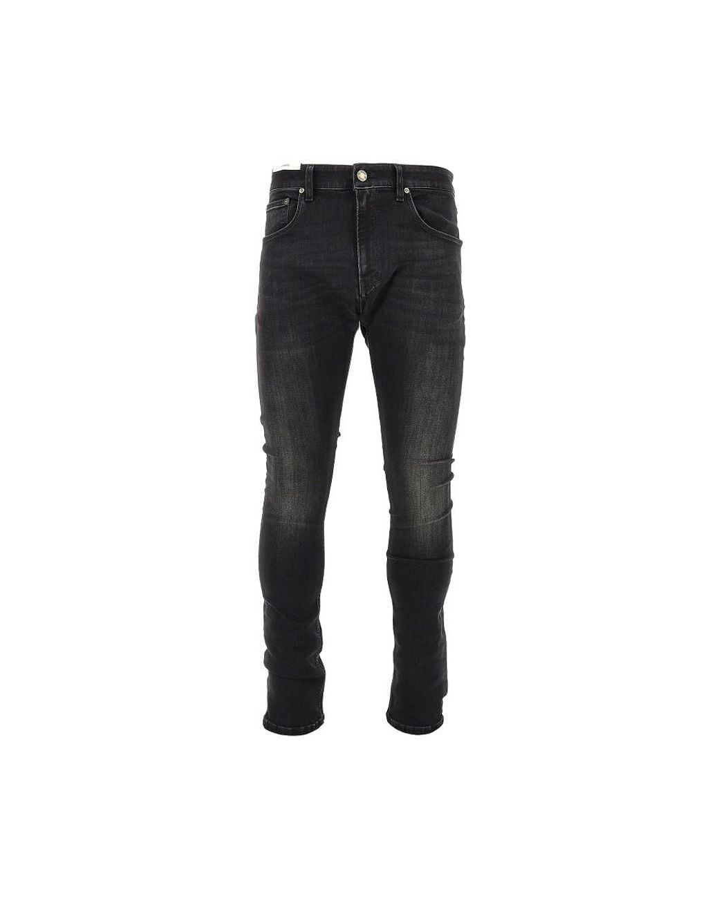 PT Torino Black Jazz Updated Five-Pocket Jeans for men