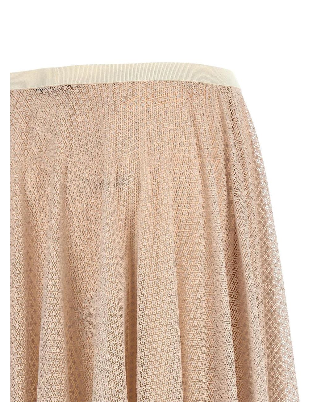 Fabiana Filippi Natural Jacquard Lace Skirt