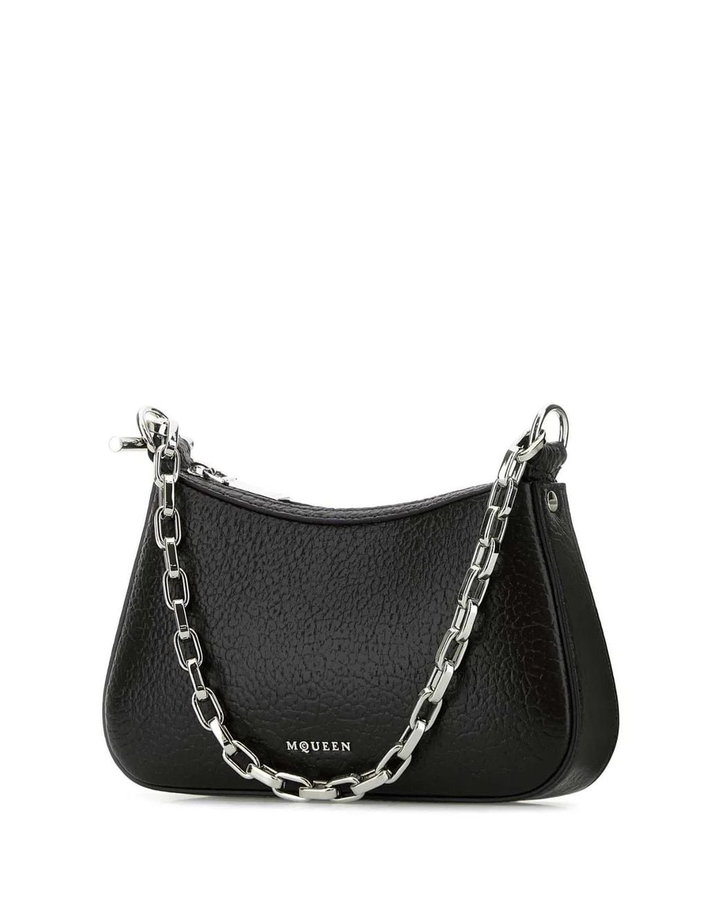 McQueen Black Mini Cross-Bar Pouch