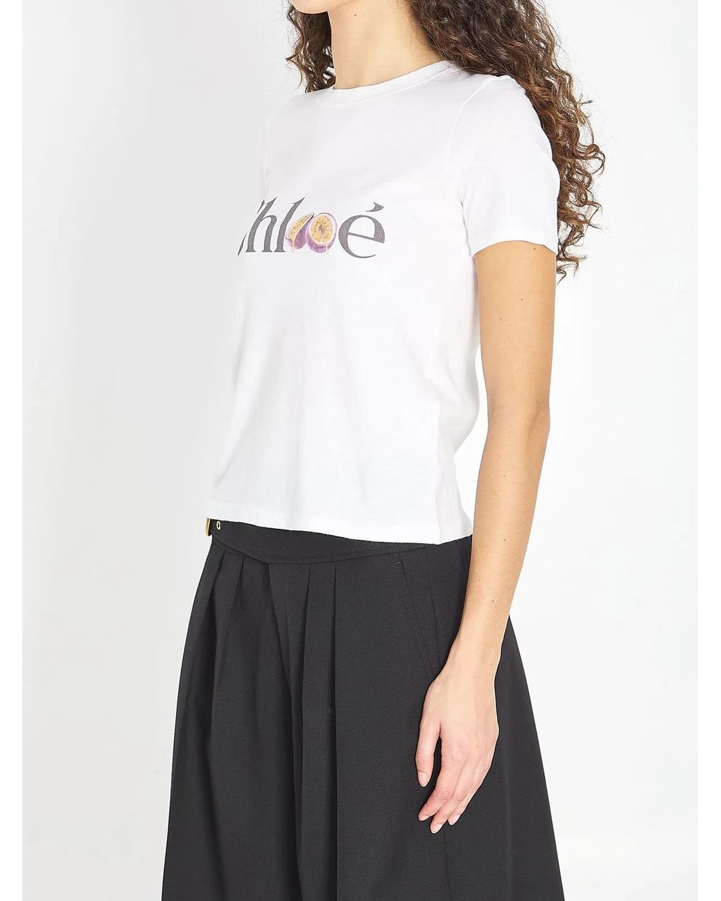 Chloé White Classic Printed T-Shirt