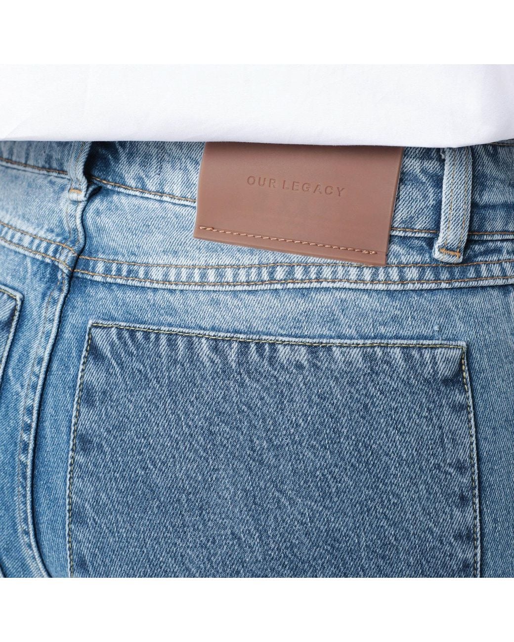 Our Legacy Blue Jeans With Patchwork Panels