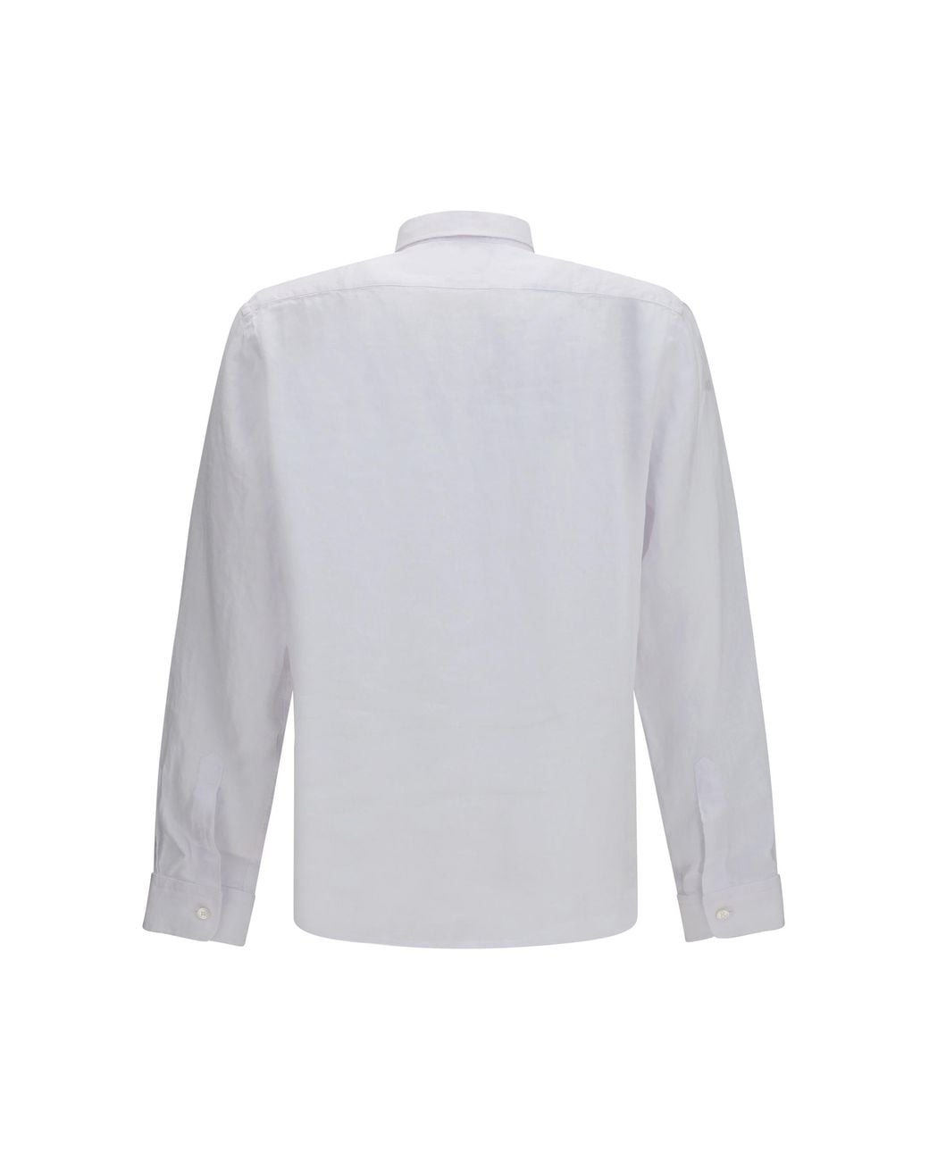 Boss White Regular-Fit Linen Shirt for men