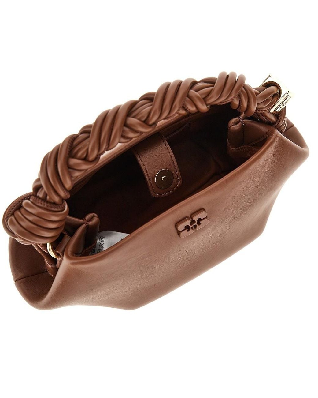 Ganni Brown Recycled Leather Bou Mini Bag