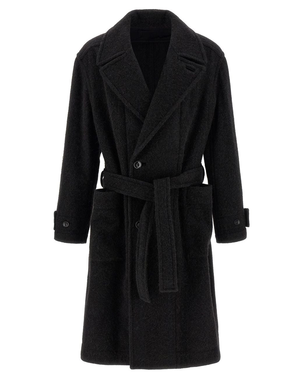 Lemaire Black 'Soft' Coat for men