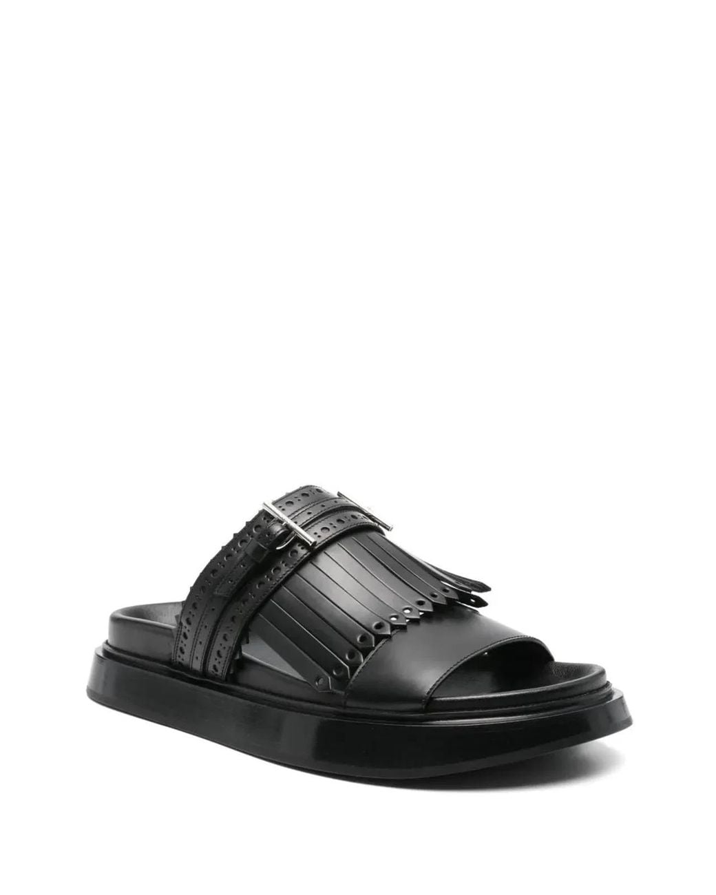 McQueen Black Sandal S.Rubber