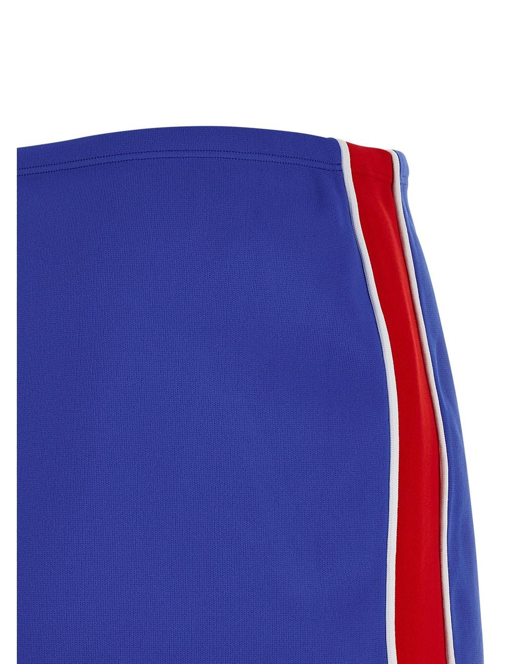 Miu Miu Blue Logo Embroidery Skirt