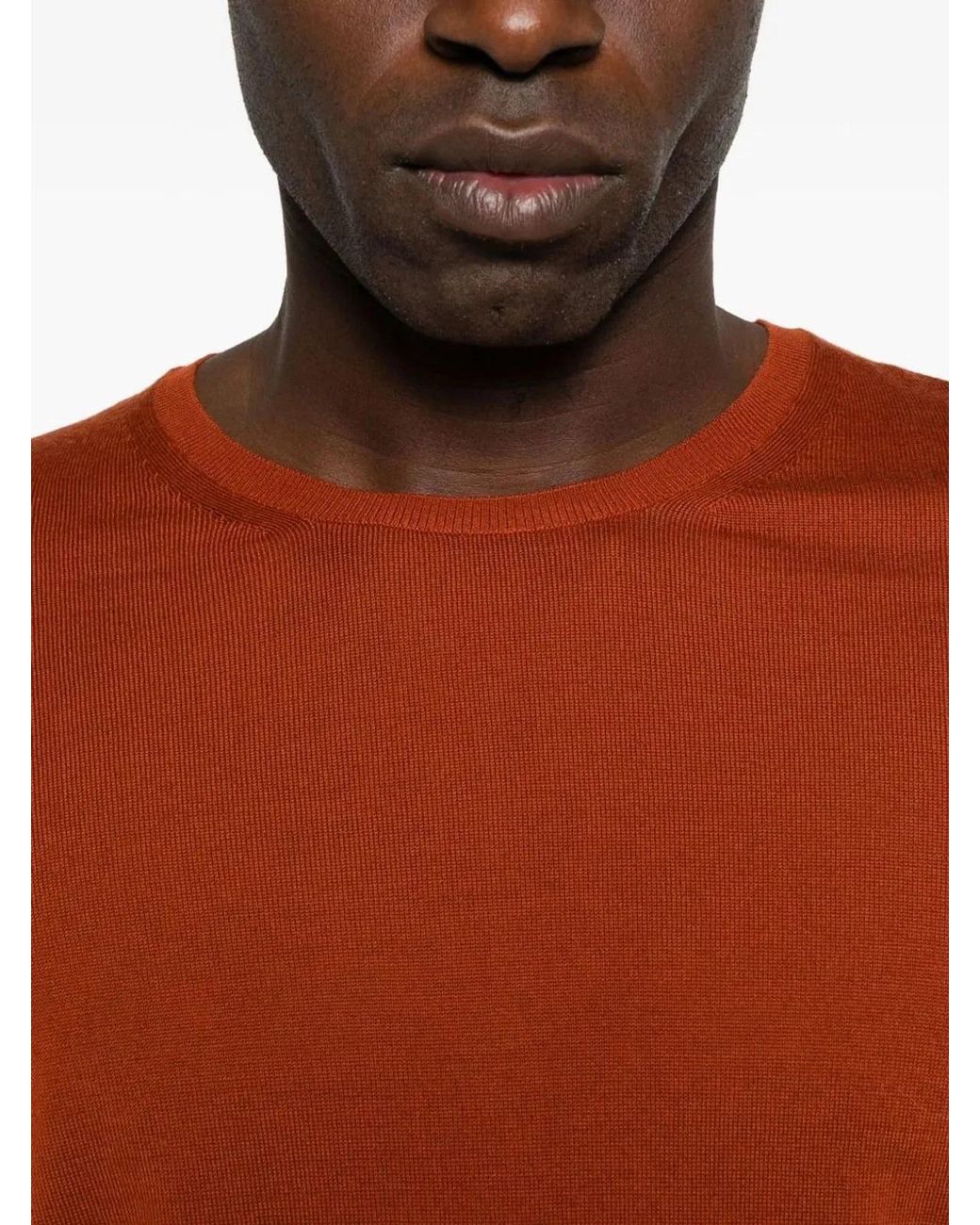 Saint Laurent Orange Wool Sweater for men