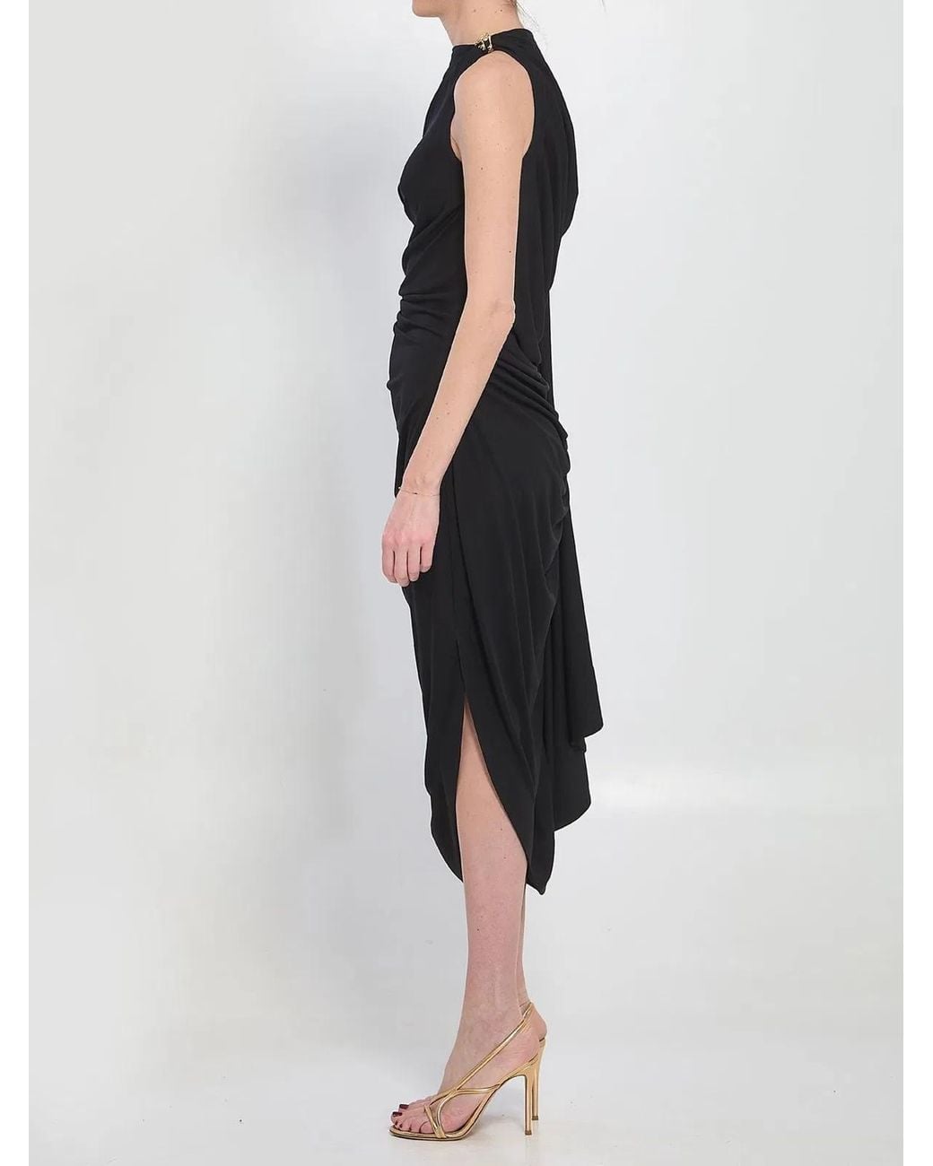 Bottega Veneta Black Draped Dress