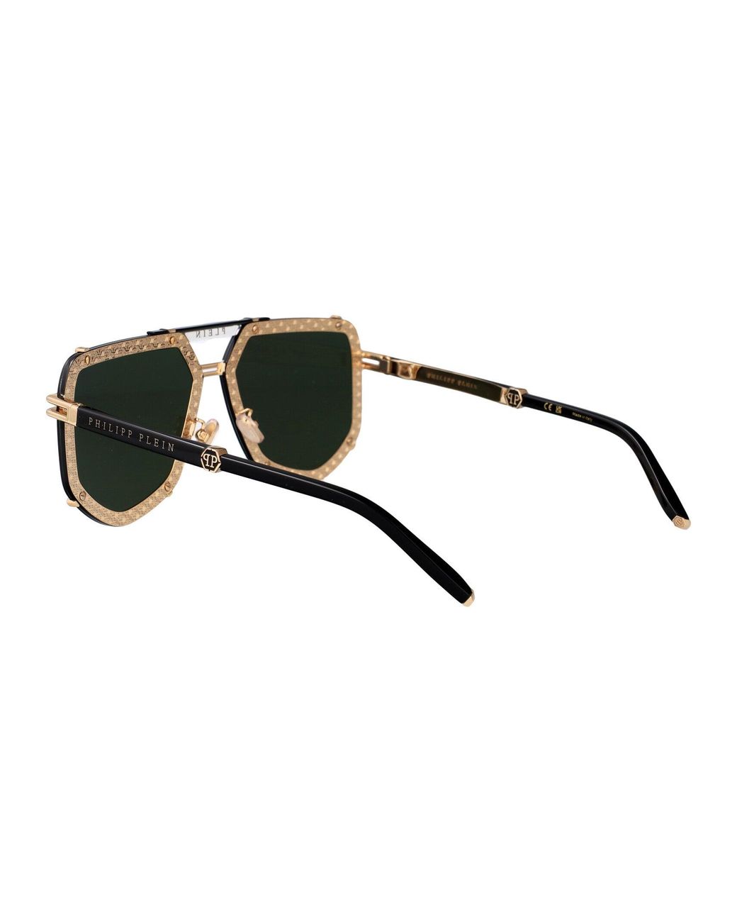Philipp Plein Green Metal Sunglasses