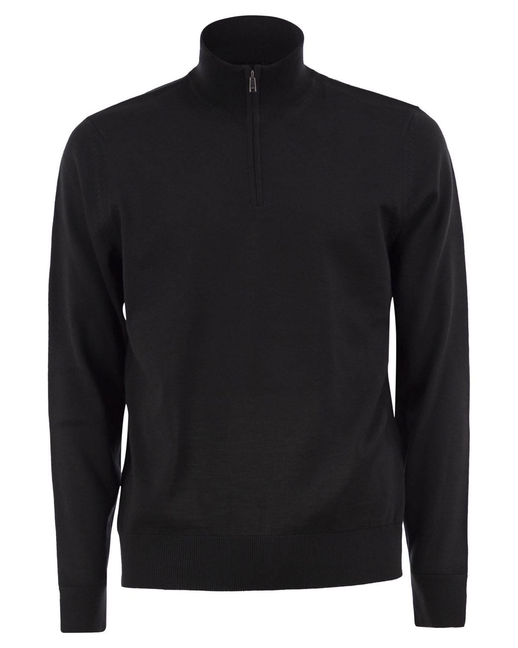 Boss Black Pure Virgin Wool Half-Zip Jumper for men