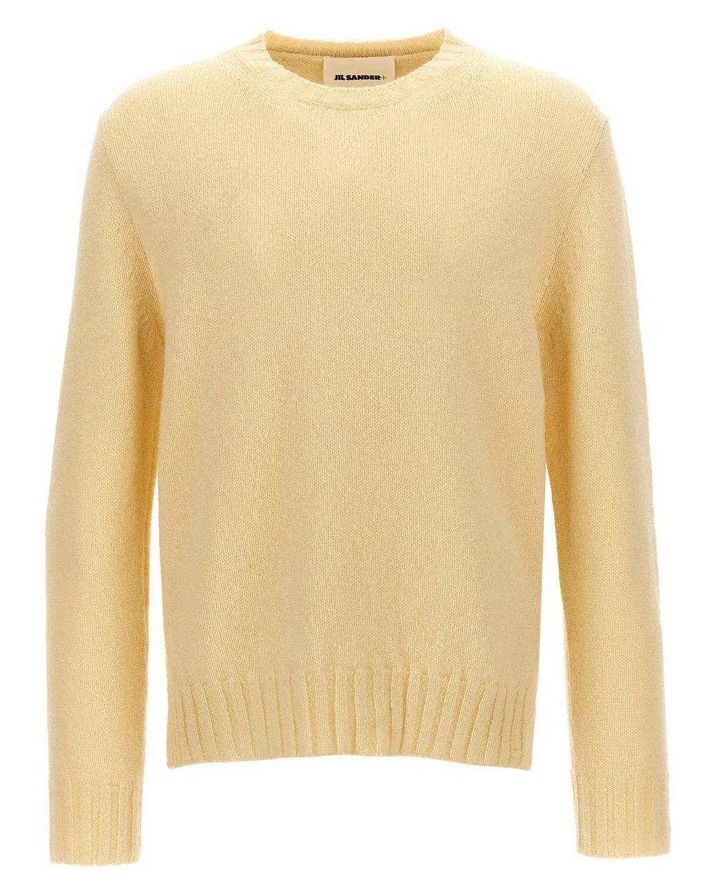 Jil Sander Natural Wool Blend Crew Neck Sweater for men
