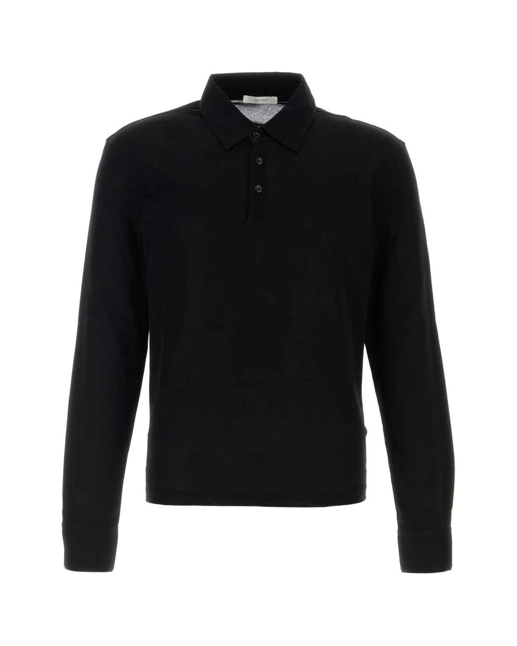 The Row Black Knit Reyes Polo Shirt for men