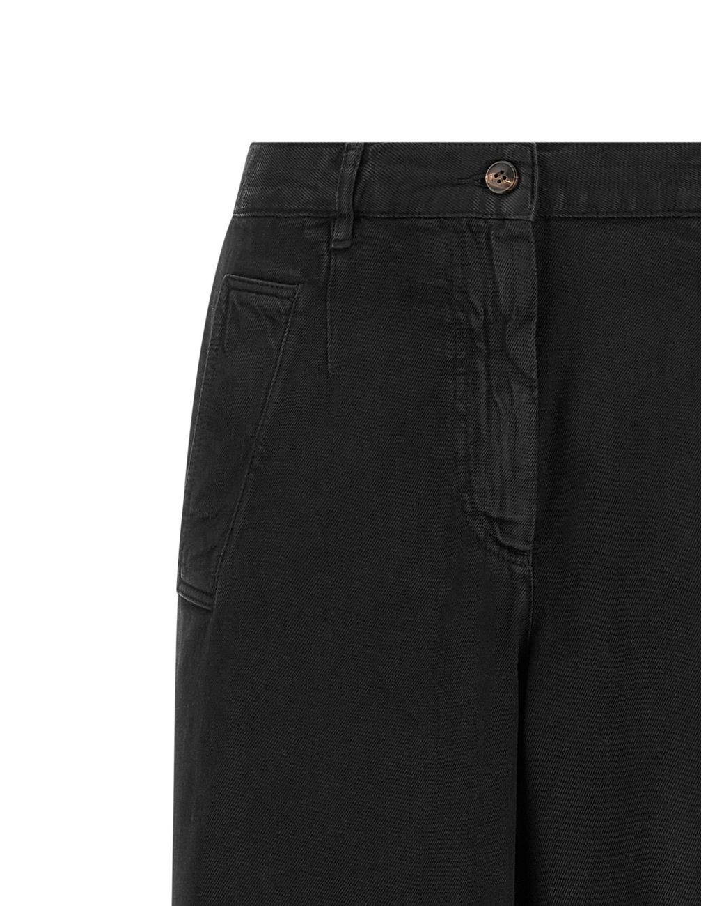 Dries Van Noten Black Loose Cotton Trousers