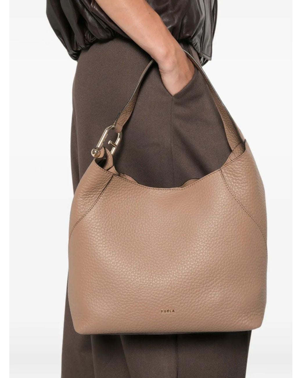 Furla Natural Lara M Hobo