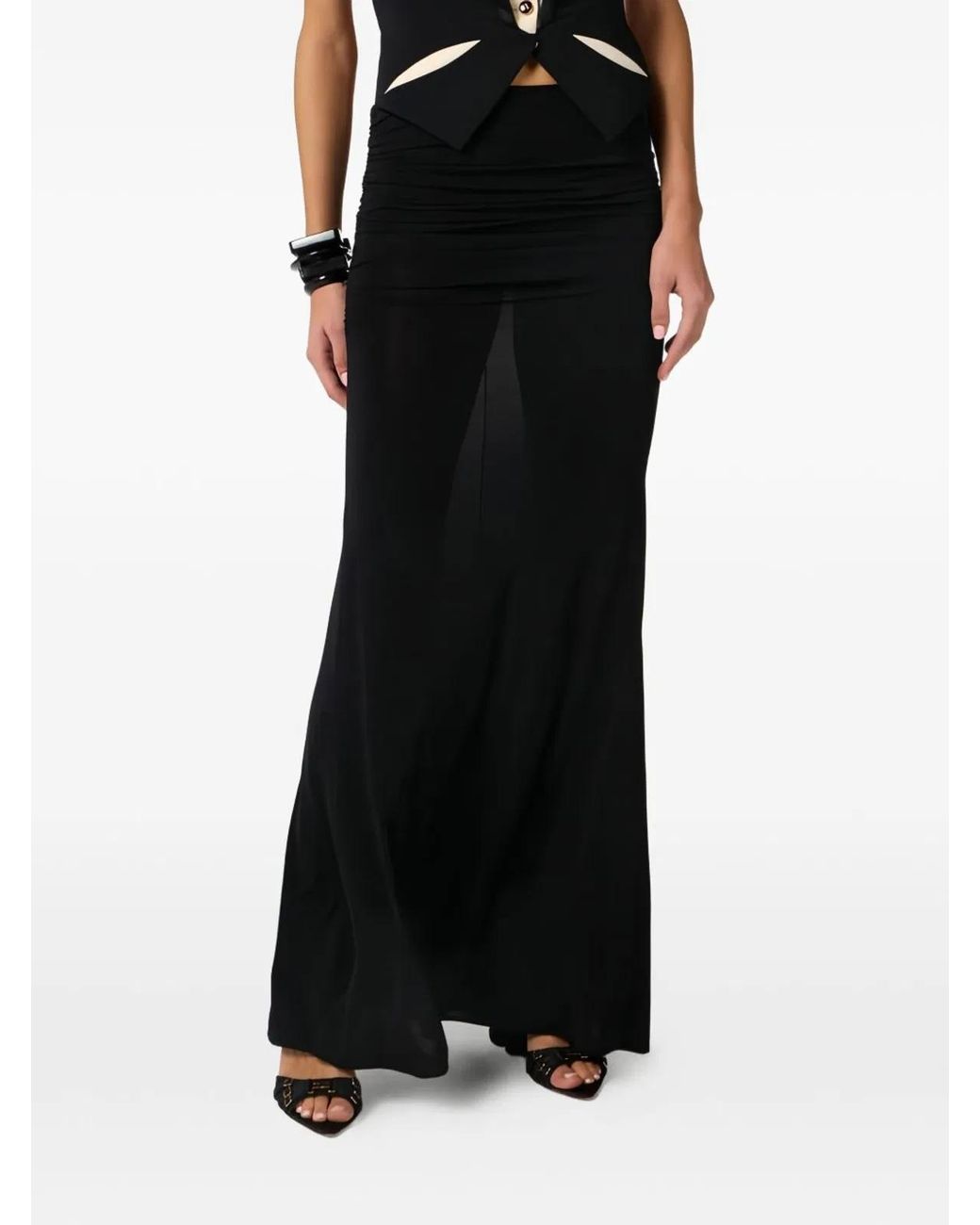 Elisabetta Franchi Black Polyamide Skirt
