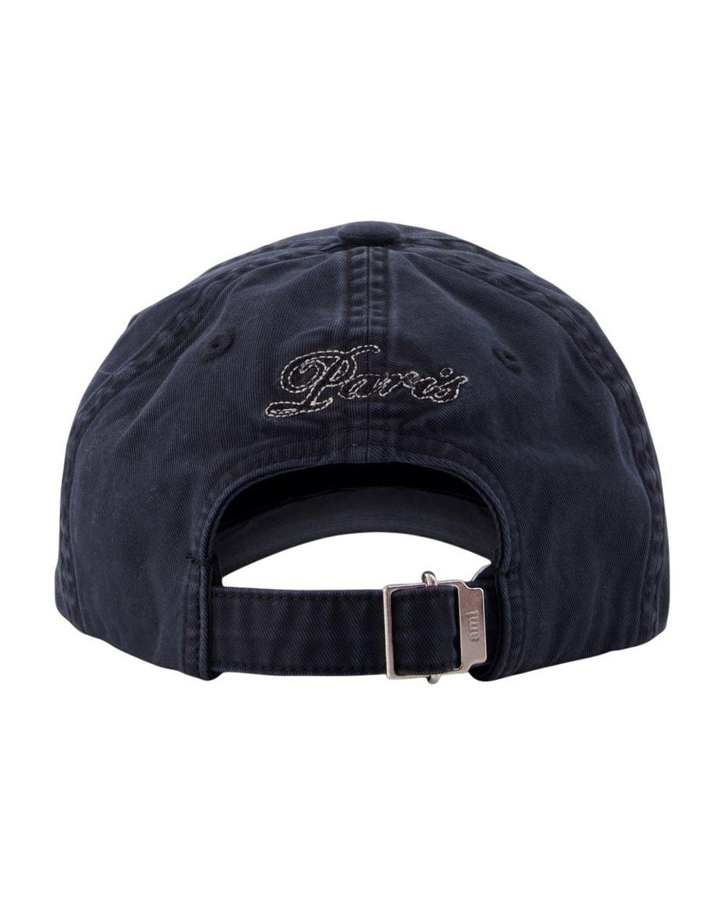 AMI Blue Faded Cotton Cap for men