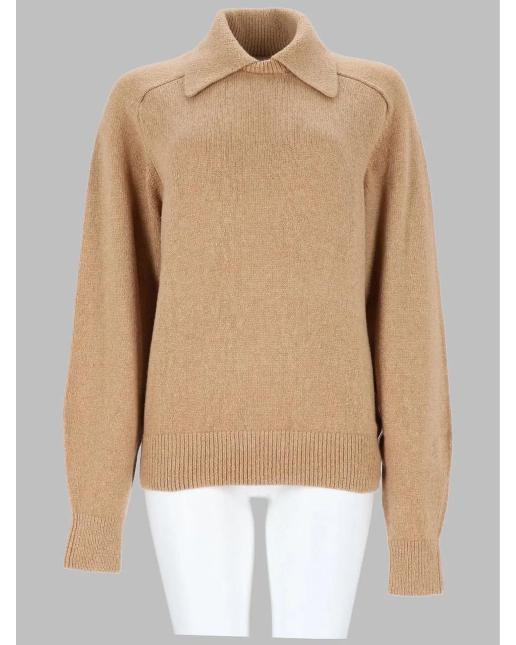 Khaite Natural Jumper Jackson Wool And Cashmere Jumpers