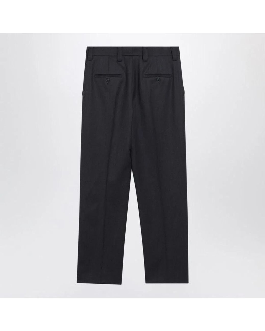 Prada Gray Anthracite Wool Trousers