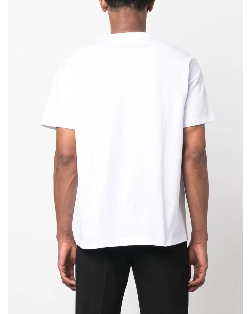McQueen Blue Skull Logo T Shirt for men