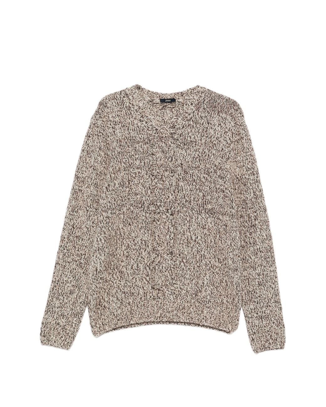 Herno Natural Cable-Knit Melange Sweater for men