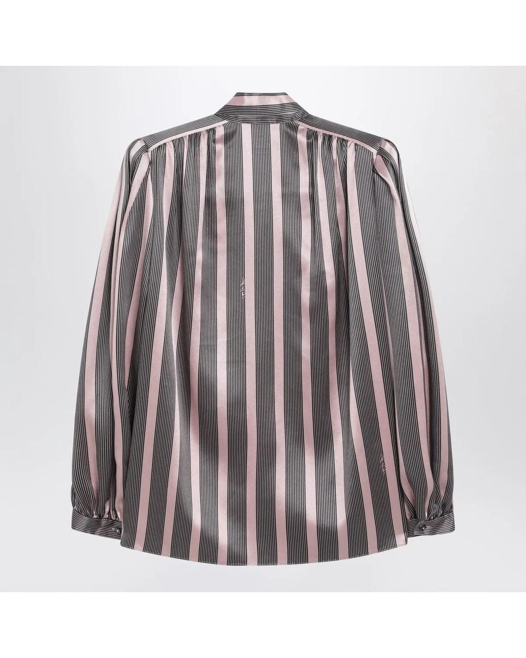 Valentino Pink Striped Crepe De Chine Shirt