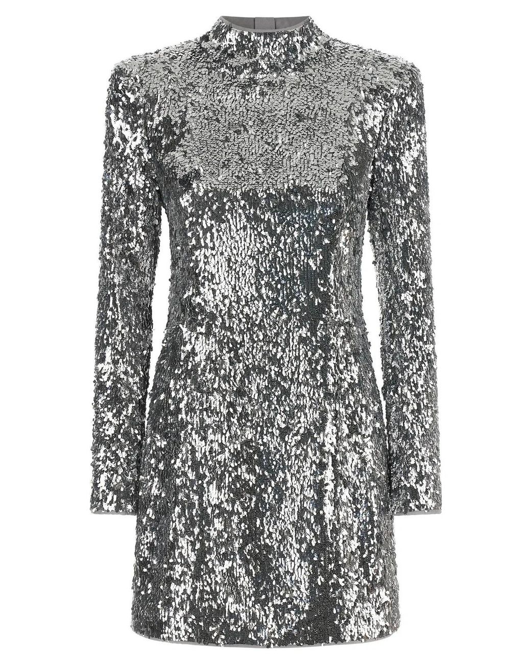 Balmain Gray Sequin Dress