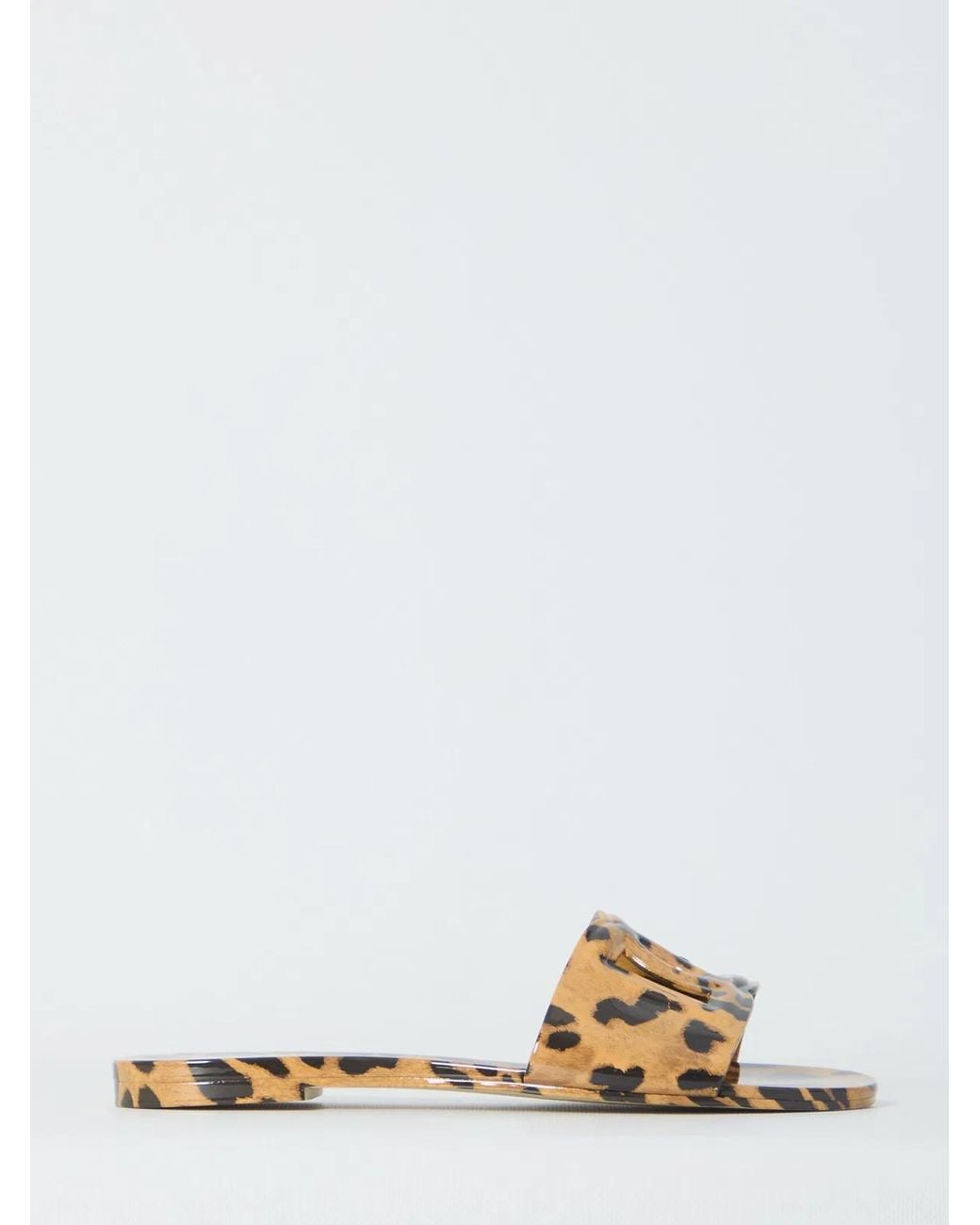 Dolce & Gabbana White Dolce & Gabbana Dg Logo Flat Sandals