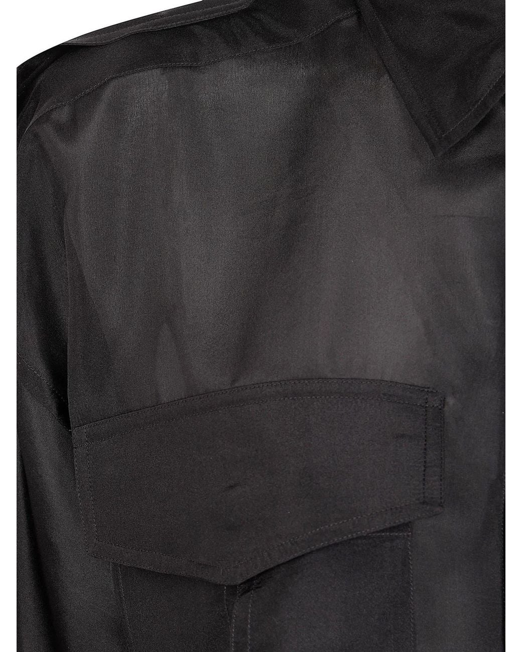 Phoebe Philo Black Lite Utility Shirt