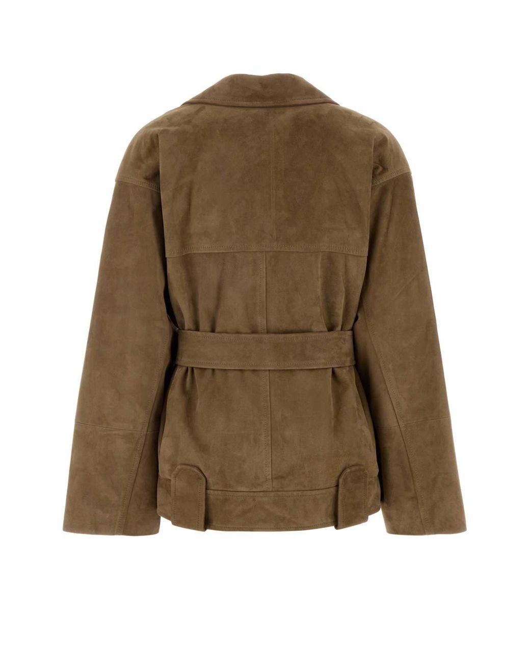 Khaite Brown Biscuit Suede Alder Jacket