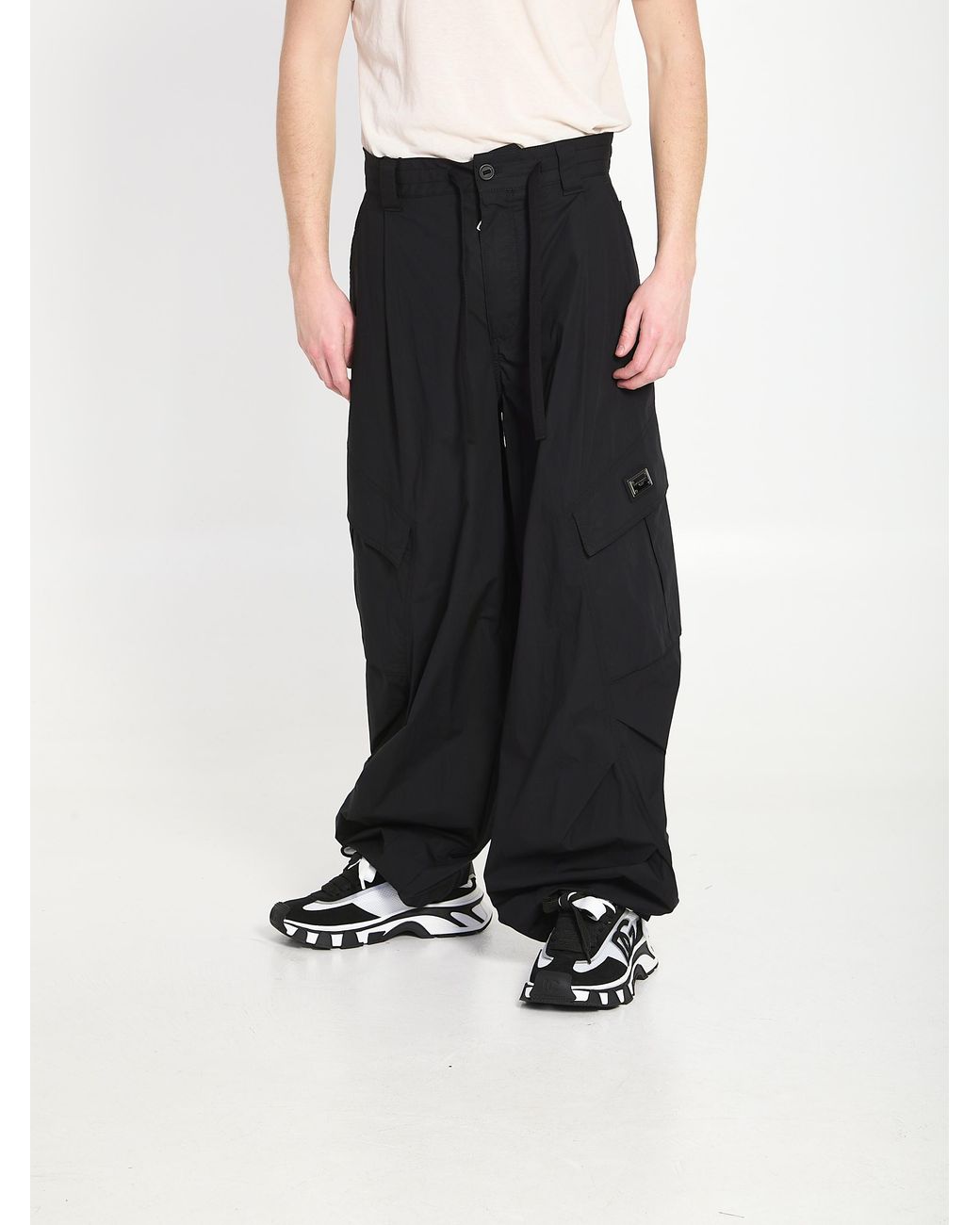 Dolce & Gabbana Black Dolce & Gabbana Cotton Gabardine Pants for men