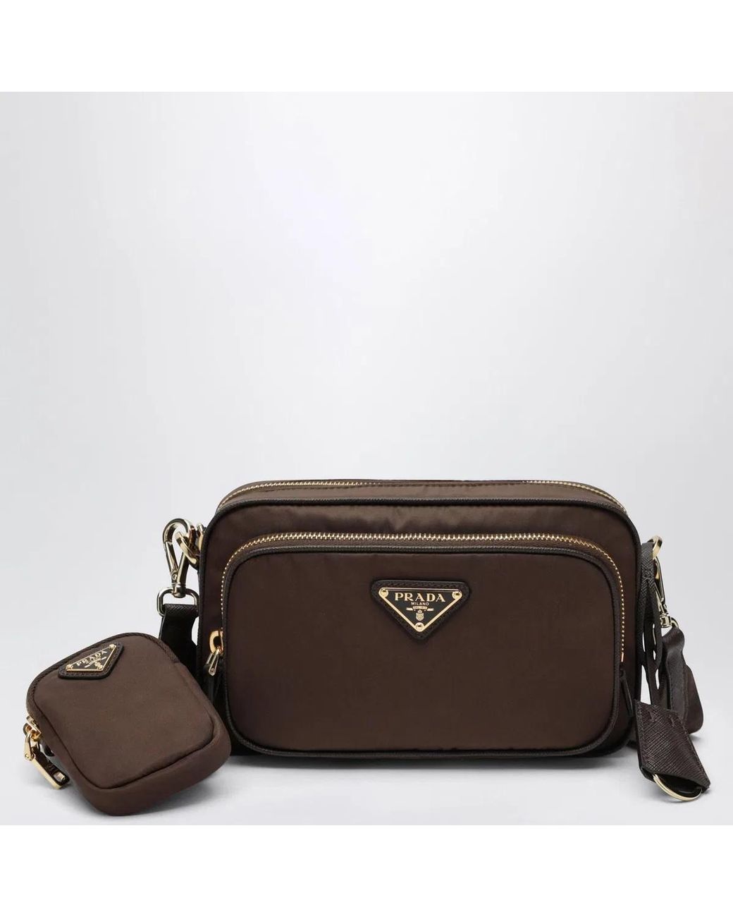 Prada Brown Brandy Renylon Crossbody Bag