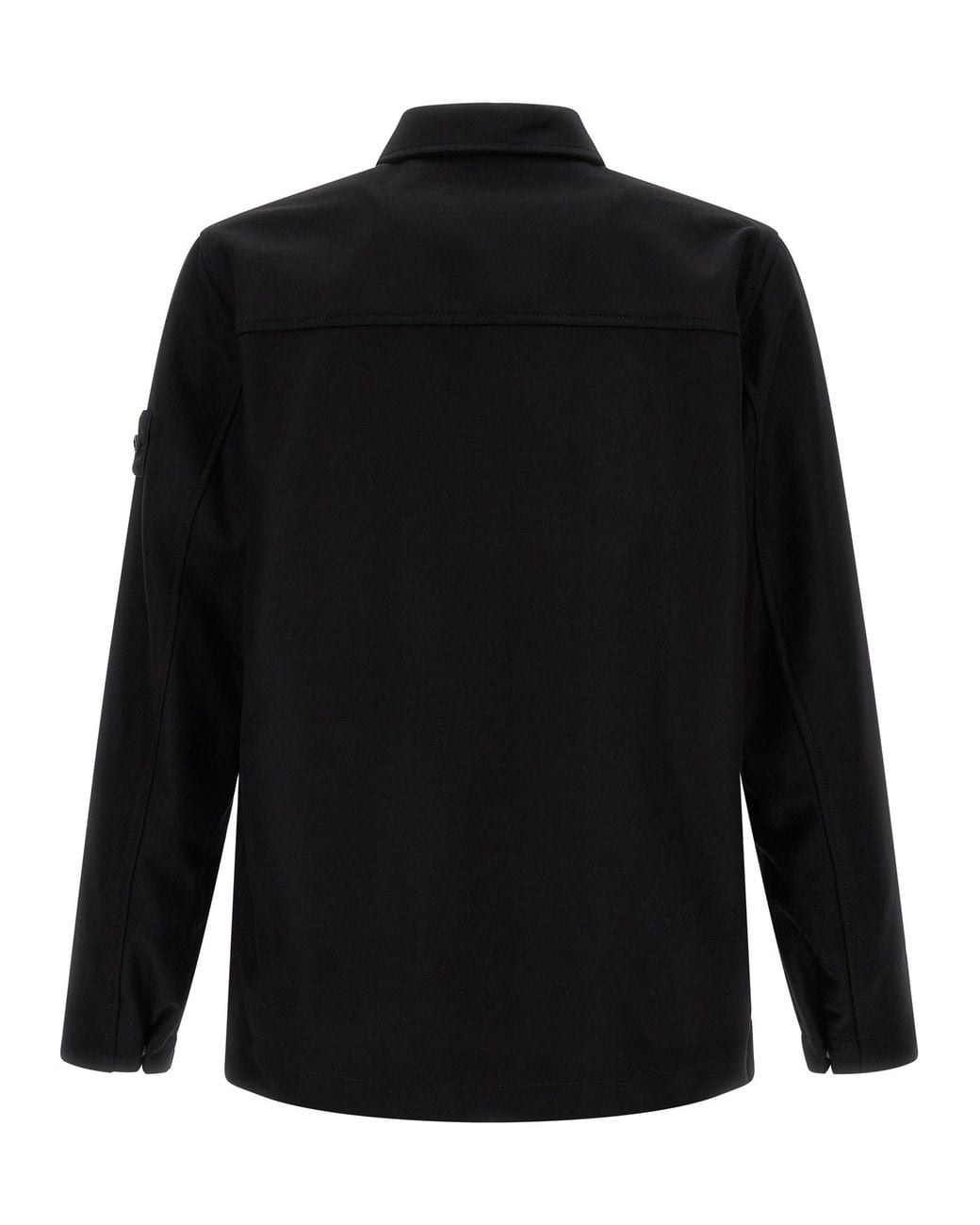 Stone Island Black 'Badge Ghost' Overshirt for men