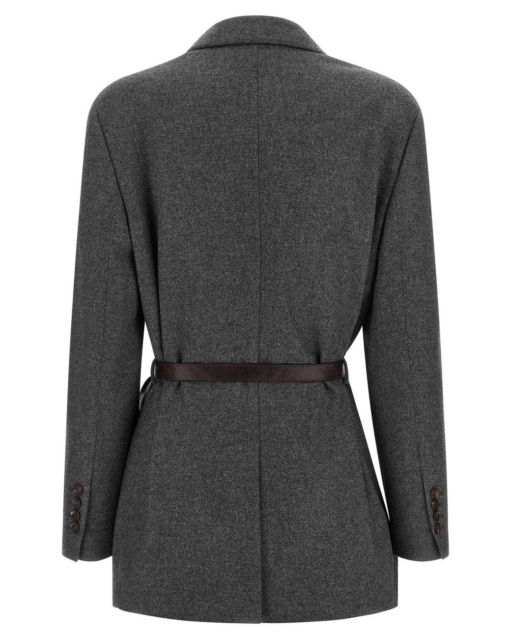 Brunello Cucinelli Black Virgin Wool Blazer Clothing