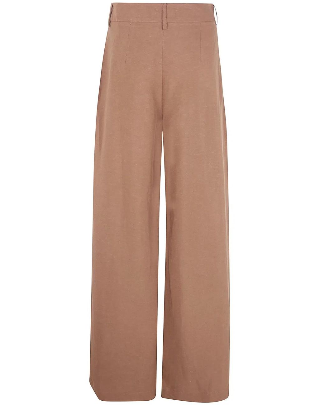 DR. HOPE Brown Wide Leg Pince Trousers