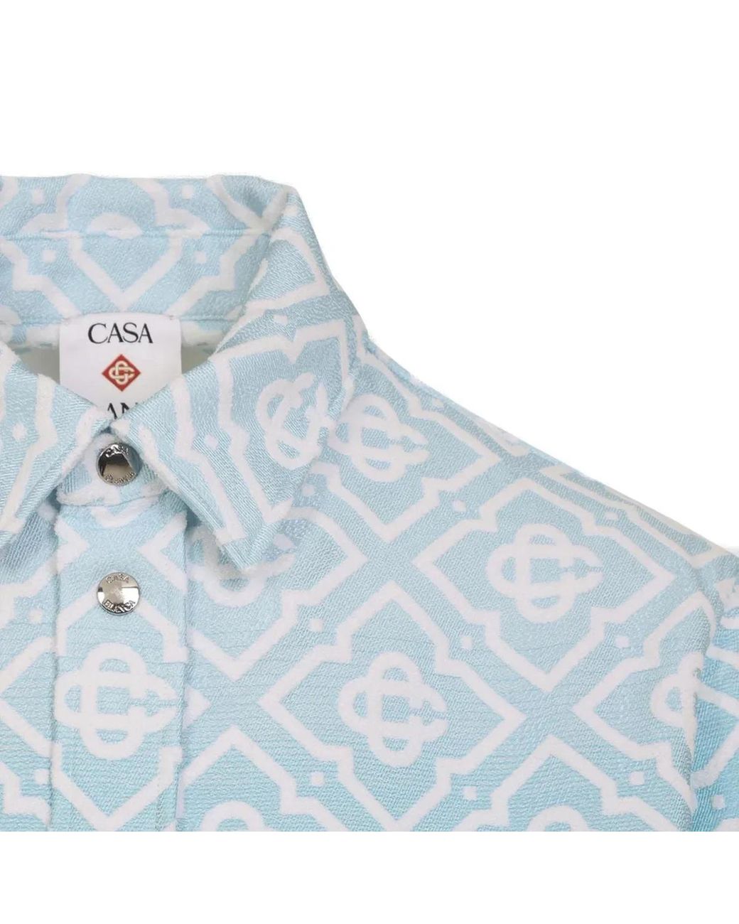 Casablanca Blue Shirt Ls Boucle Jacquard for men