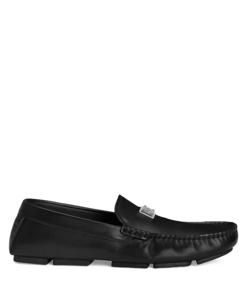 Dolce & Gabbana Black Dolce & Gabbana Dg Driver Calfskin Loafer for men