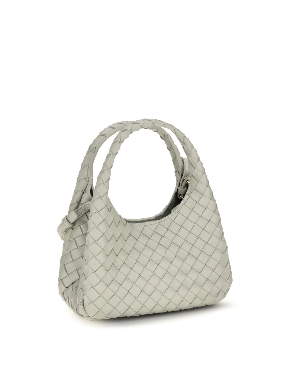 Bottega Veneta Gray Baby Campana Leather Handbag