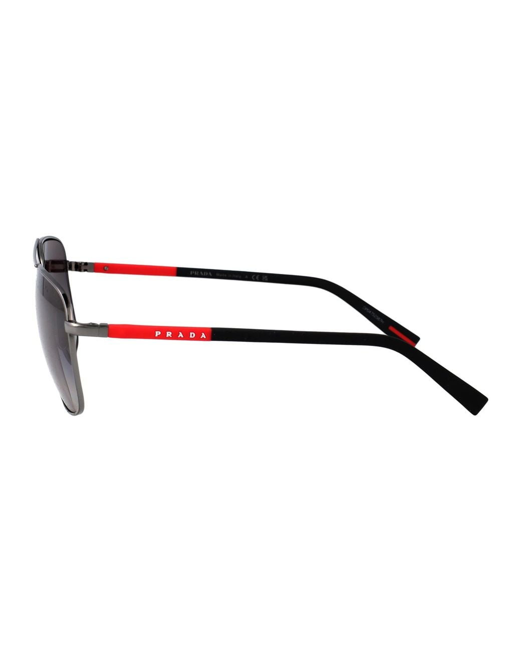Prada Linea Rossa Gray Steel Sunglasses for men