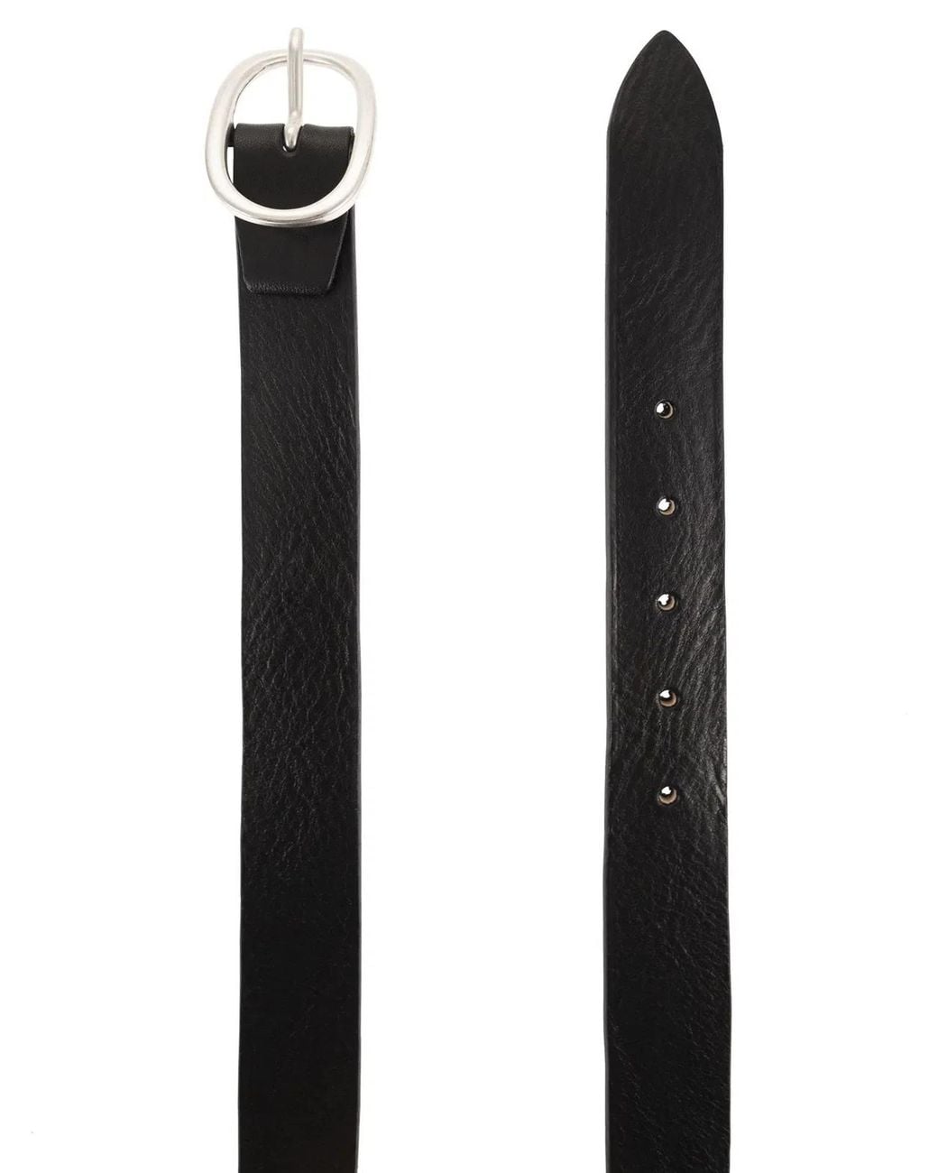 Alberto Luti Black Classic Full Grain Leather Belt for men