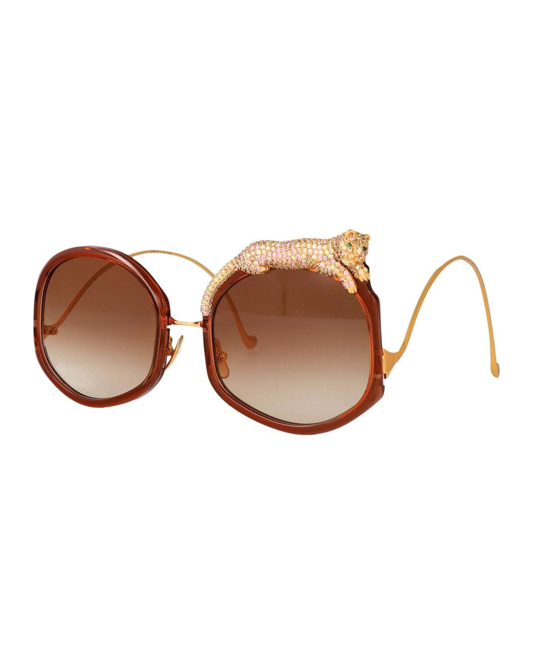 Anna Karin Karlsson Brown Acetate Sunglasses