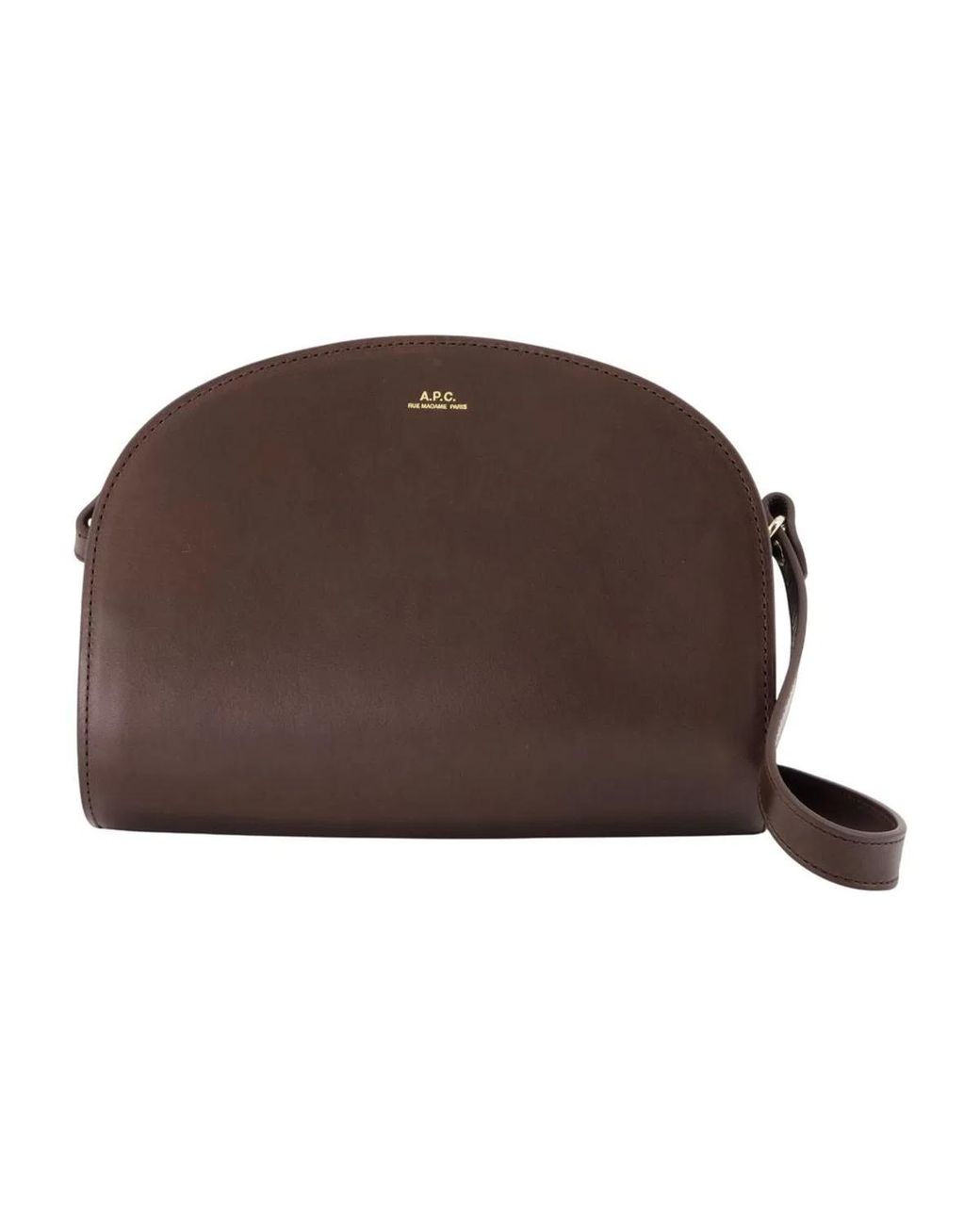 A.P.C. Brown Demi Lune Crossbody Bag