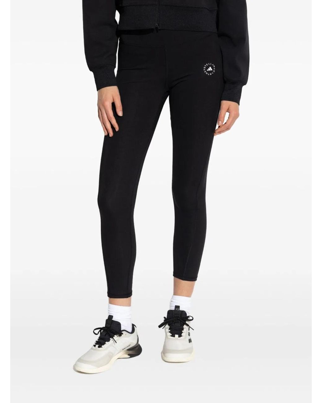 Adidas By Stella McCartney Black Adidas By Stella Mccartney Logo Leggings