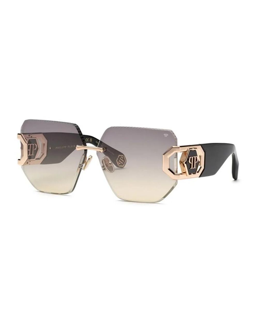 Philipp Plein Metallic Rose Acetate+Metal Sunglasses