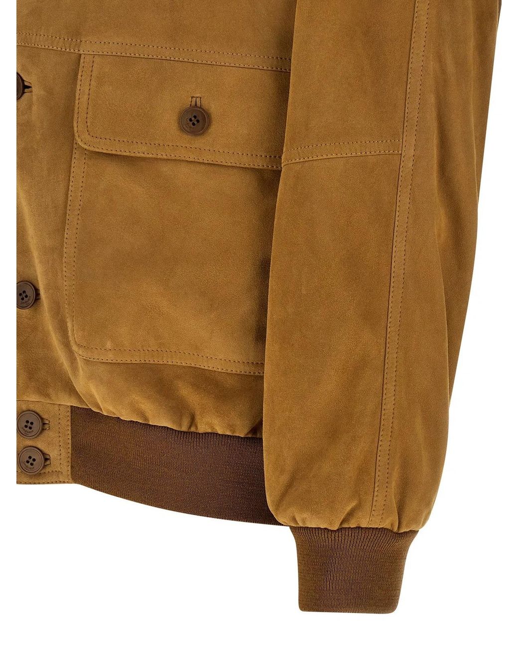 Saint Laurent Brown Suede Bomber Jacket for men