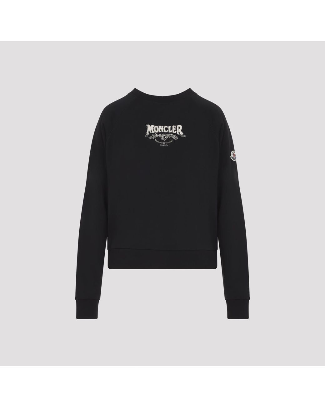 Moncler Black Cotton Sweatshirt