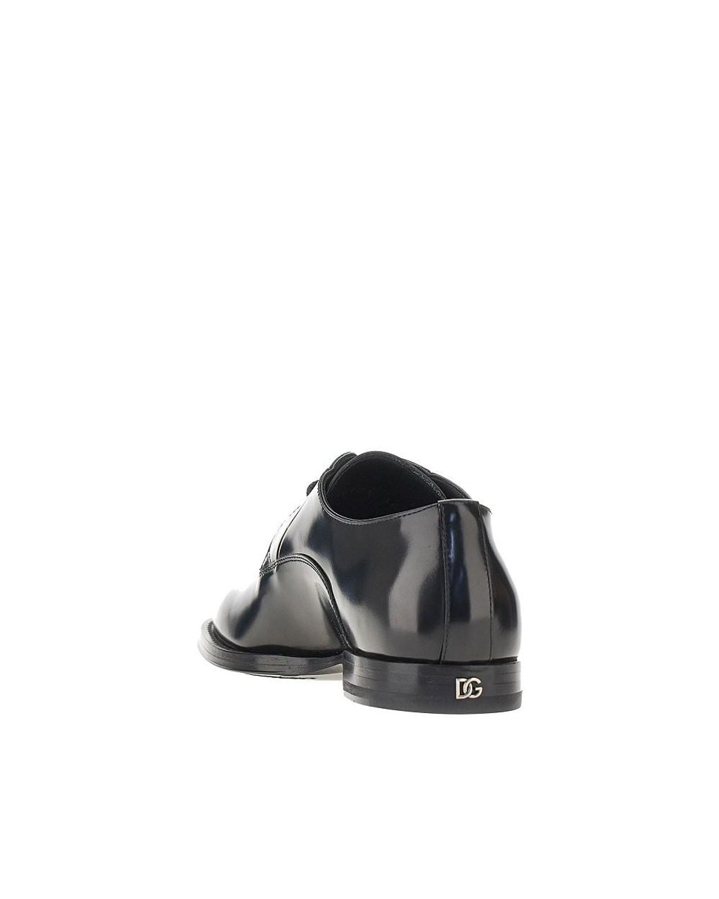 Dolce & Gabbana Black Dolce & Gabbana Spazzolato Leather Laced Shoes