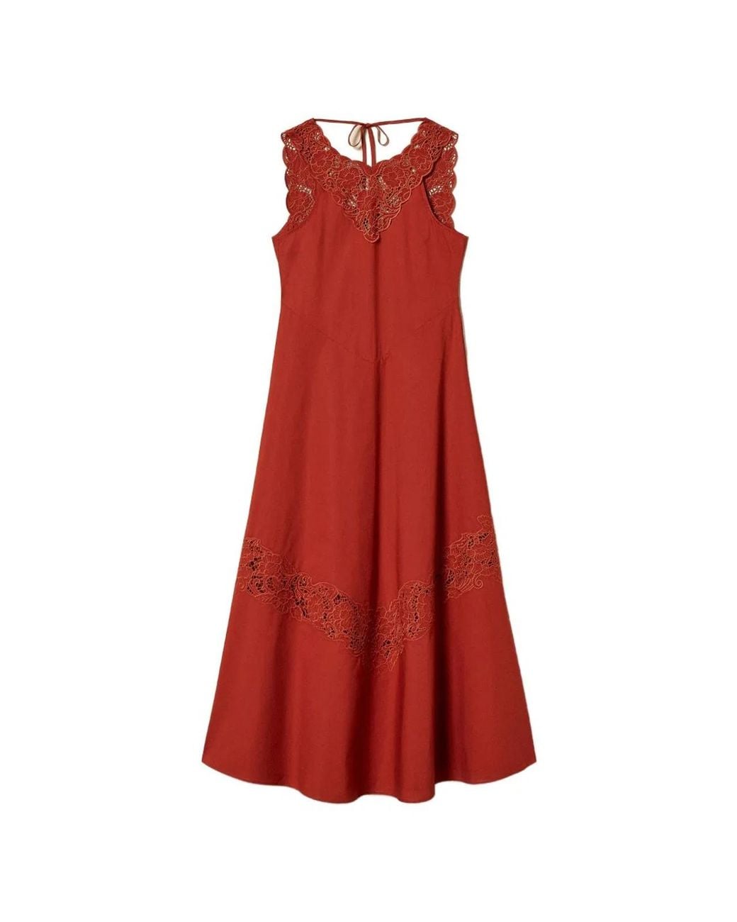 Twinset Red Henna Silk Dress