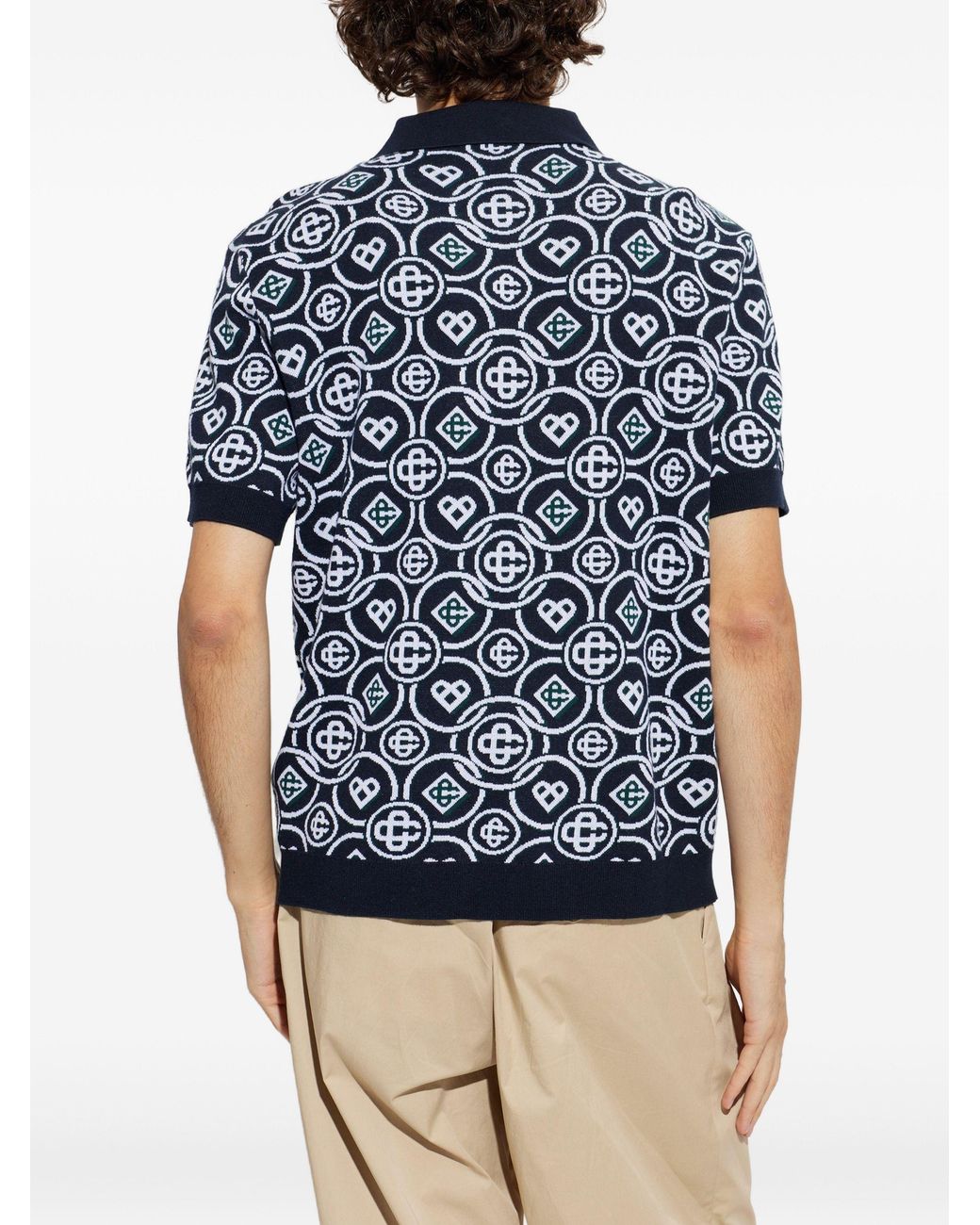 Casablanca Blue Polo Shirt for men