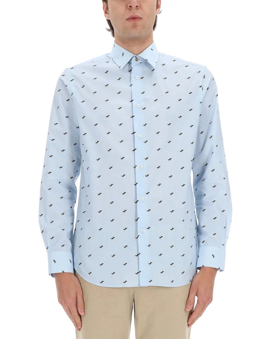Paul Smith Blue Printed Shirt for men