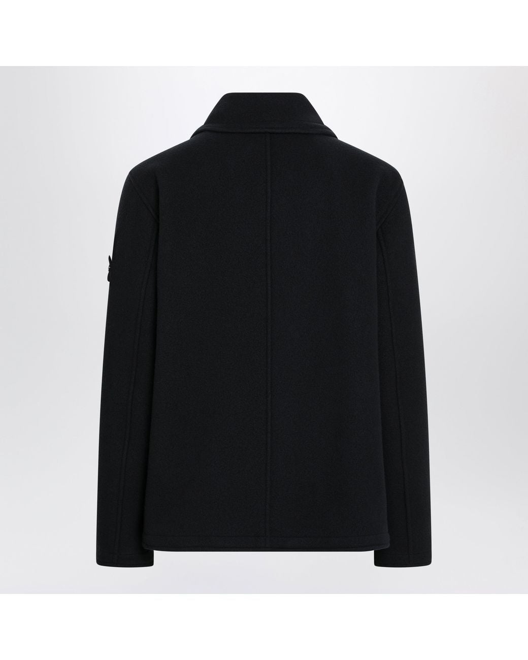 Stone Island Black Double-Breasted Coat for men